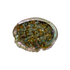 Grade A aquamarine crystal chips in a bowl, sourced from Angola