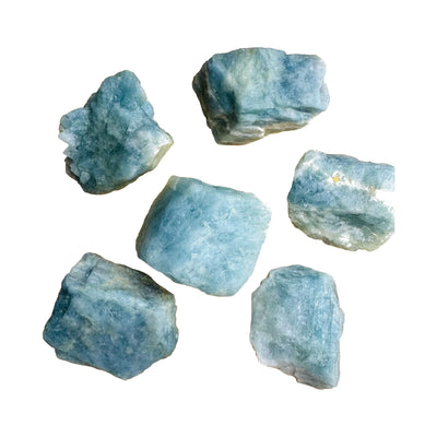 Aquamarine Crystals to support Communication, Confidence & Emotional Healing — blue rough natural, hand-selected AA Brazil-sourced