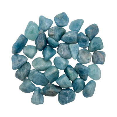 Aquamarine Crystals for Communication, Confidence & Emotional Healing — blue polished, AAA grade from Brazil