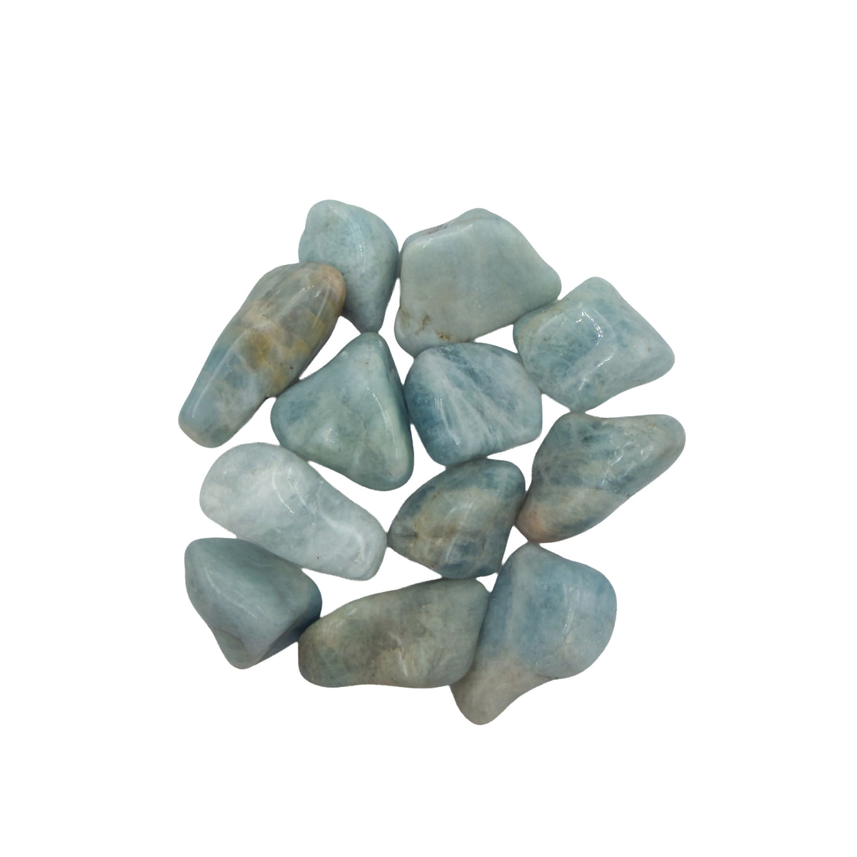 Second view of Aquamarine Tumble Stones, A grade, 1 to 1.50 inch, from Minas Gerais, Brazil