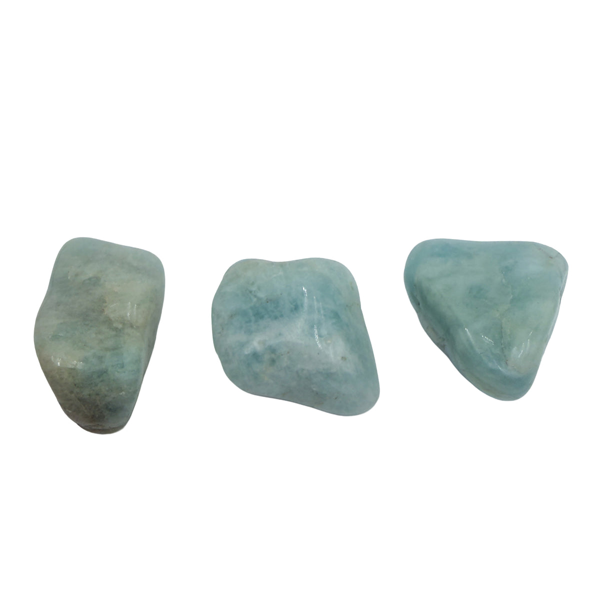 Fourth view of Aquamarine Tumble Stones, A grade, 1 to 1.50 inch, from Minas Gerais, Brazil