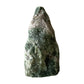Green aventurine crystal lamp, additional angle showing natural green and shimmer