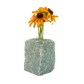 Green aventurine crystal vase in sage green stone with mica shimmer, A grade, Minas Gerais Brazil, view 6