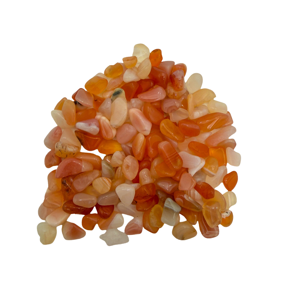 Banded Carnelian Polished Crystal Chips, A grade, Francistown, Botswana, 0.25 to 0.50 inch, photo 6