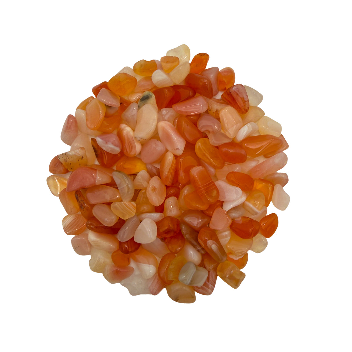 Banded Carnelian Polished Crystal Chips, A grade, Francistown, Botswana, 0.25 to 0.50 inch, photo 5
