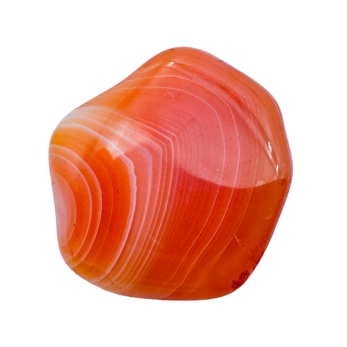 Banded Carnelian Tumbled Stones, AA grade, Francistown, Botswana, 1 to 1.50 inch