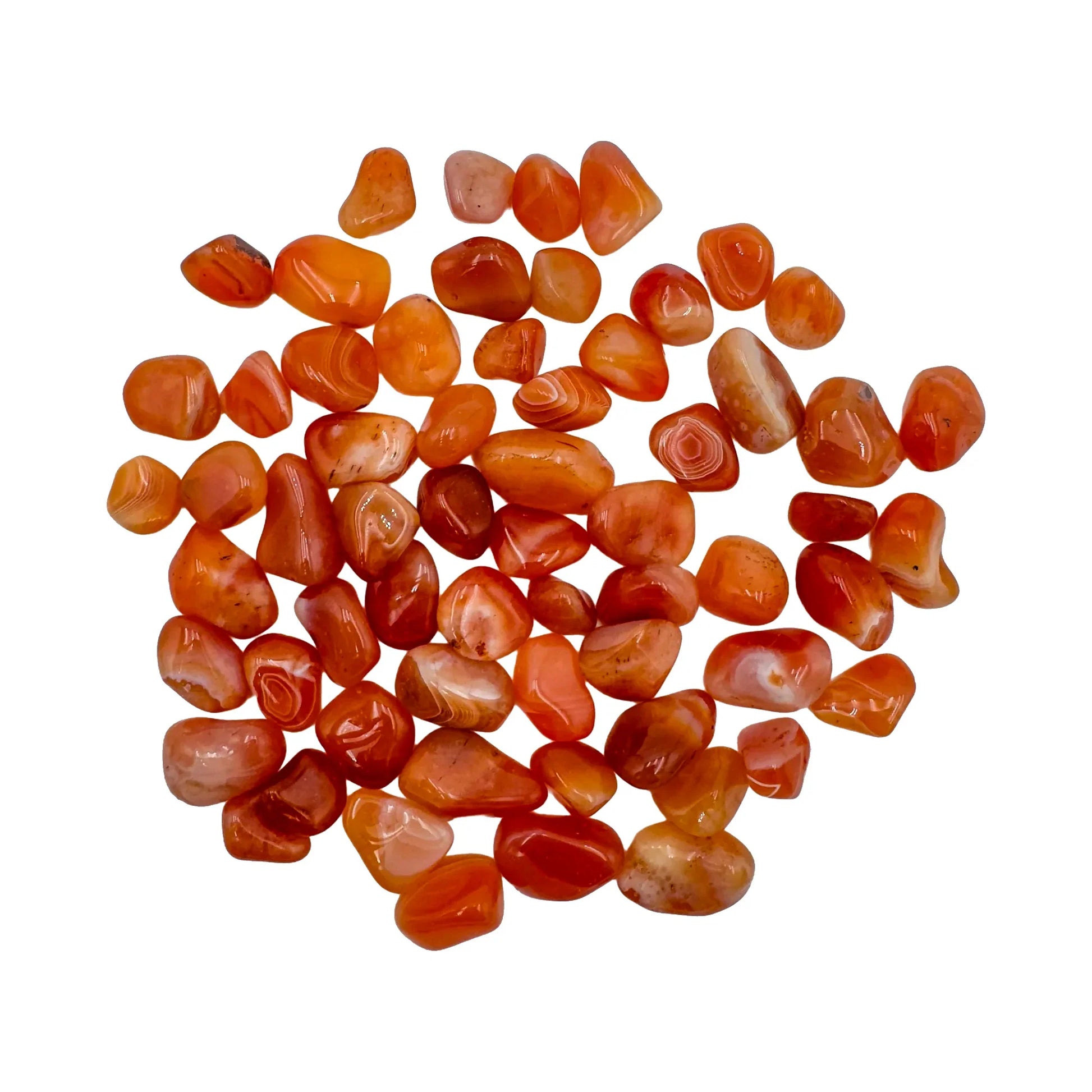 Banded Carnelian Crystals to support Confidence, Creativity & Energy — orange polished, hand-selected AA from Botswana