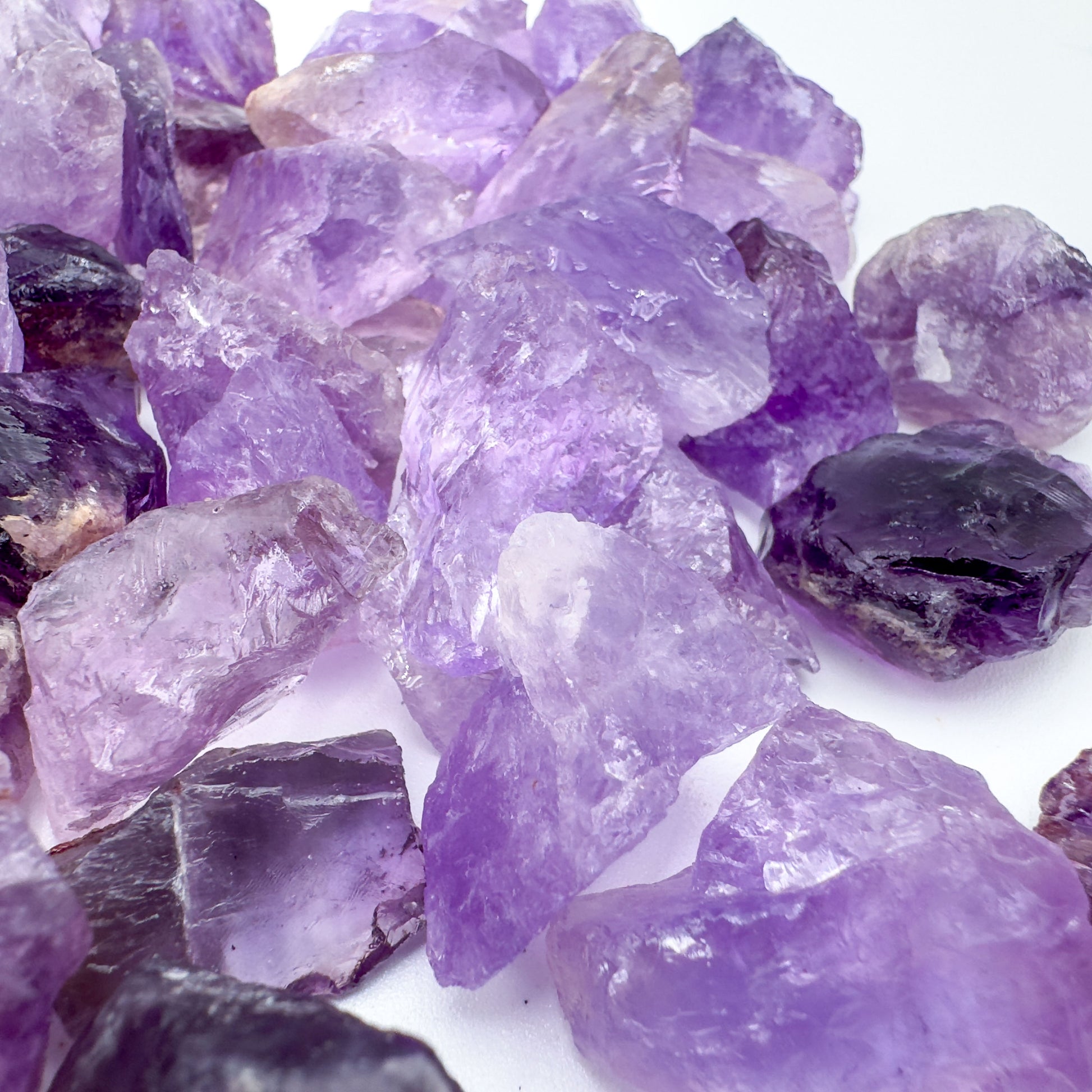 Amethyst raw crystals Brazil AA grade detail