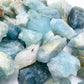 Aquamarine raw crystals Brazil AA grade detail