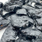 Black Tourmaline raw crystals Brazil A grade detail