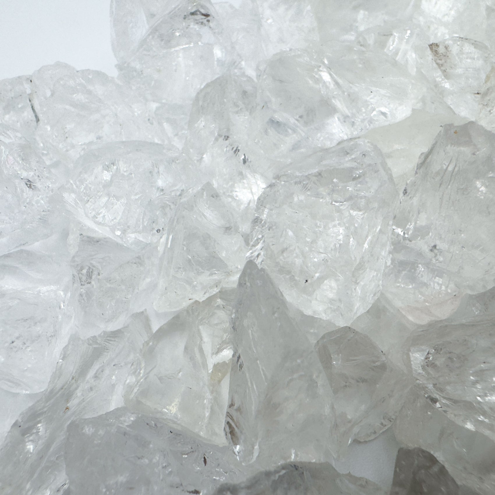 Clear Quartz raw crystals Brazil AA grade detail