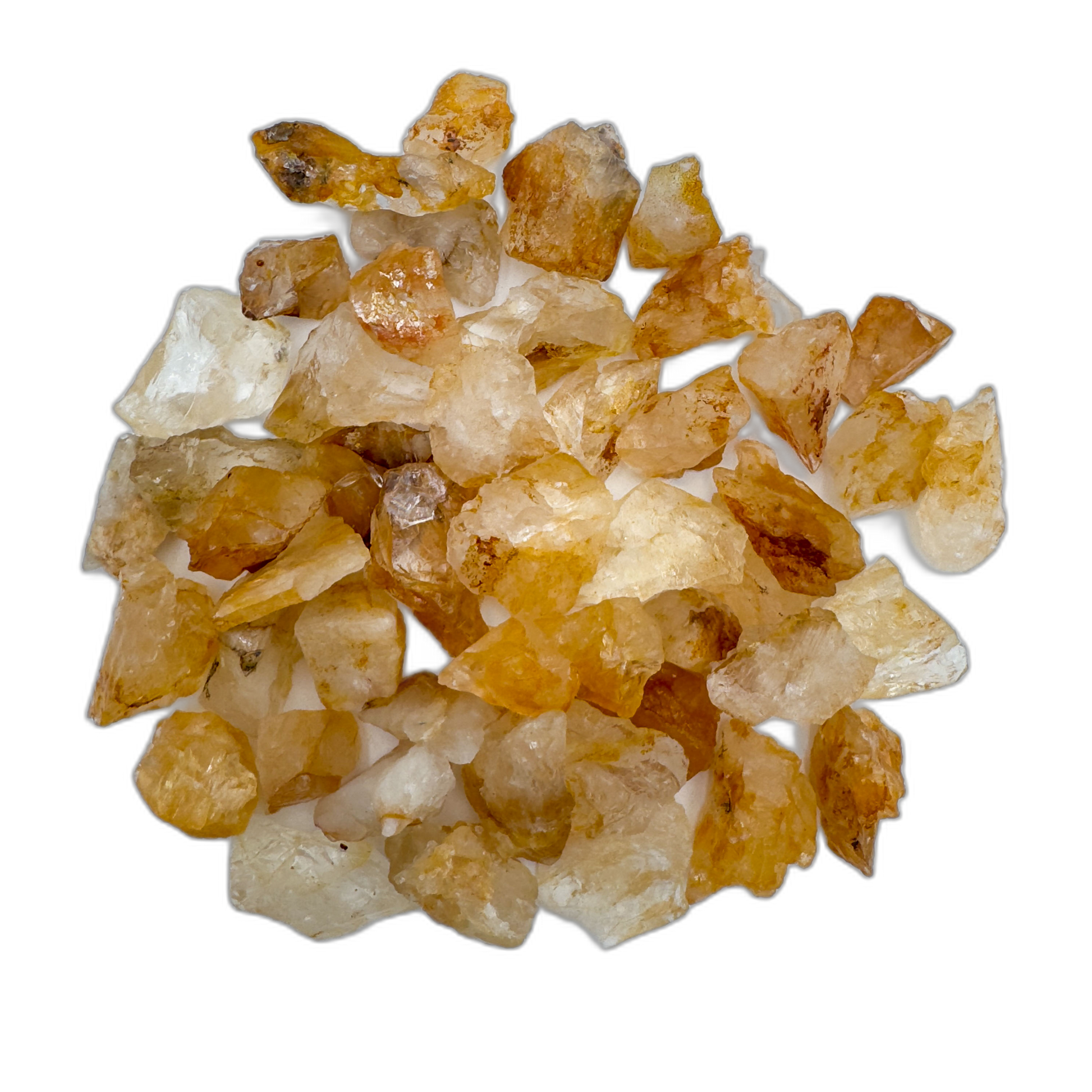 Golden Healer Quartz raw crystals 5-10 grams Minas Gerais Brazil bulk AA grade in abalone shell
