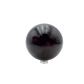 The left profile of this 530 gram black jade sphere, showing the mirror finish across 71.4 millimeters of stone.