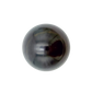 Polished black jade orb seen at the angled three-quarter view, 530 g, Mohs 6-6.5, one of a kind.