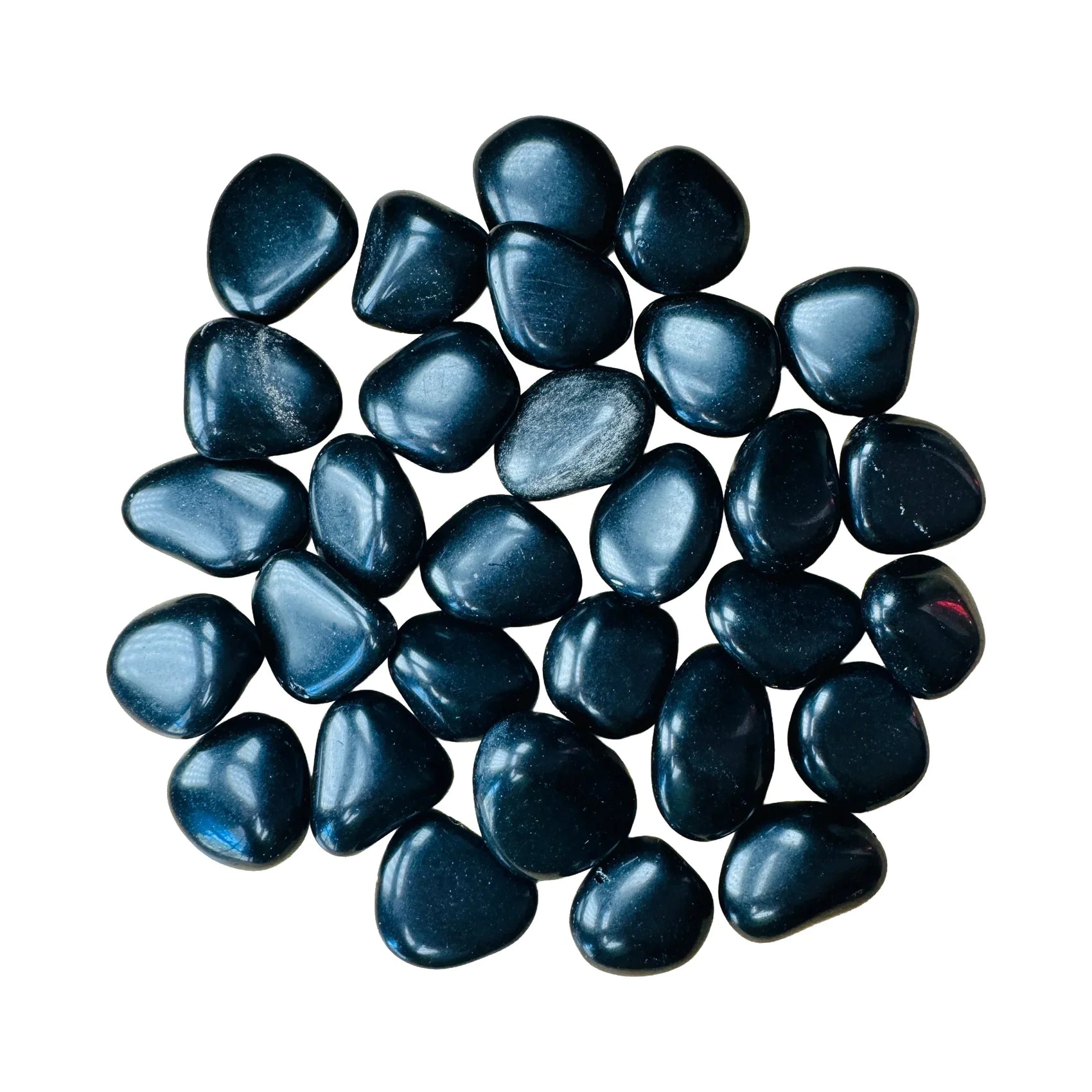 Tumbled Black Obsidian Crystals for Cleansing, Emotional Healing & Grounding — black polished, AA grade Argentina-sourced