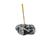 Polished Black Tourmaline in Quartz incense holder from Brazil, alternate view