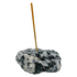 Polished Black Tourmaline in Quartz incense holder from Brazil, alternate view