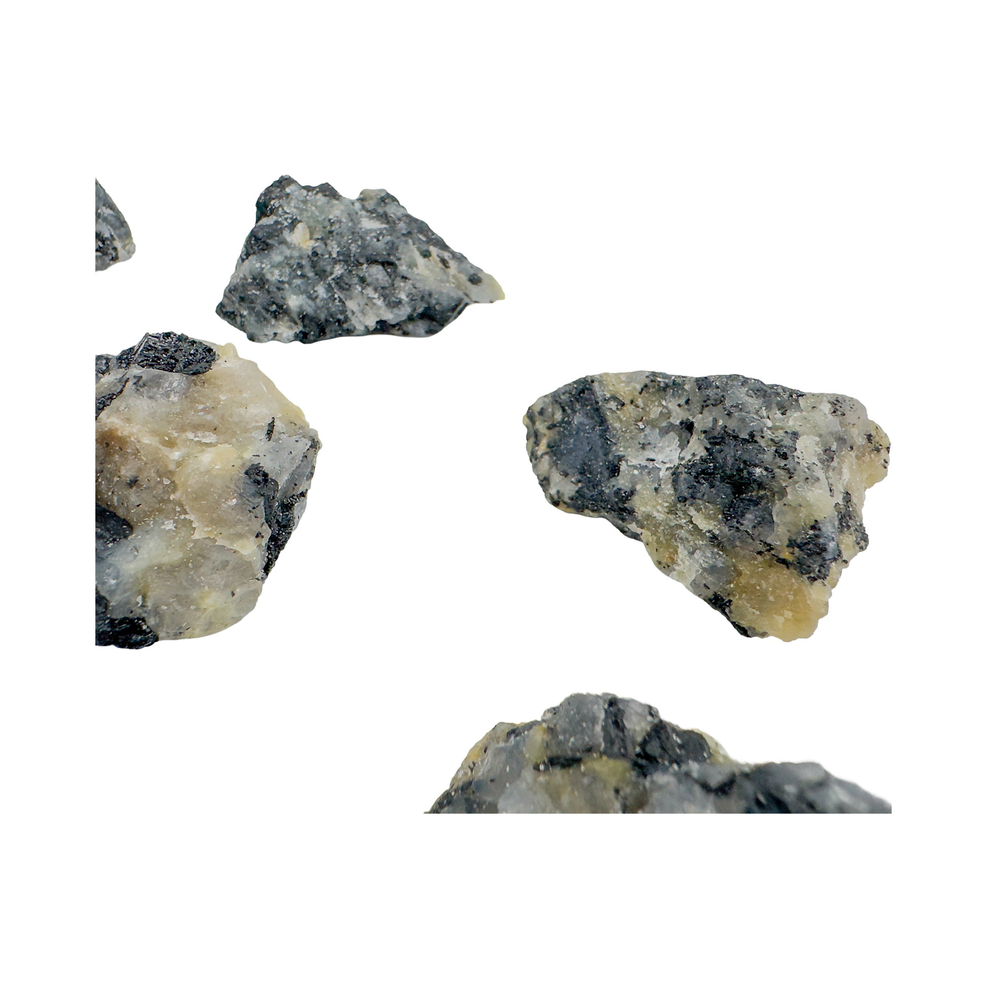 Bird's-eye view of Black Tourmaline in Quartz raw stone from Brazil