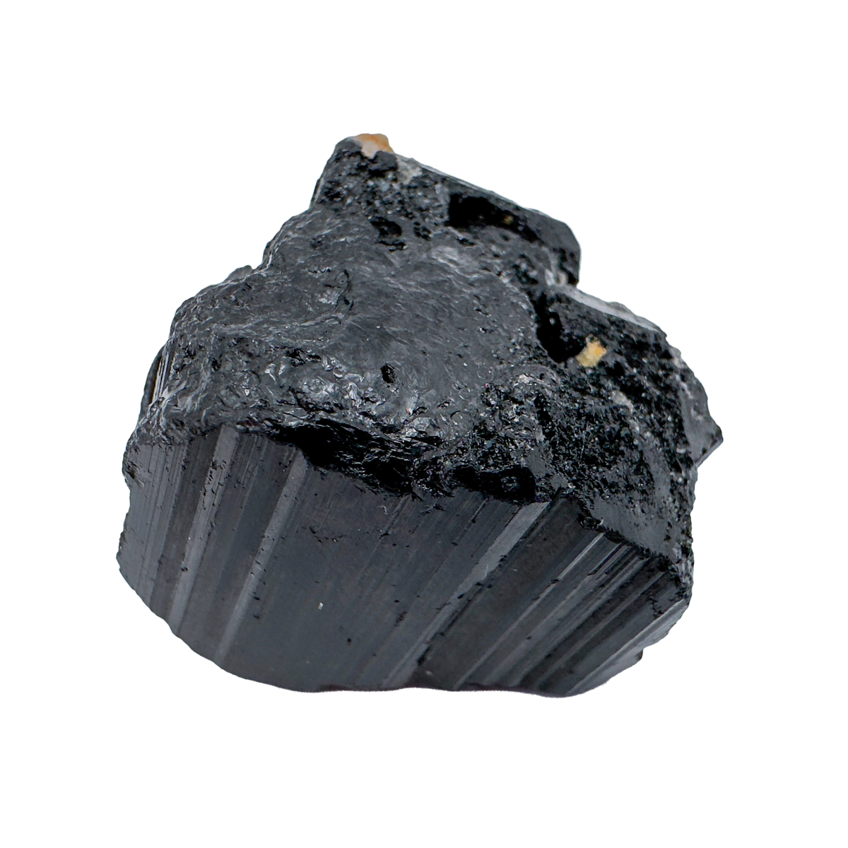 Close detail of AAA Grade Black Tourmaline raw crystals from Vakinankaratra, Madagascar
