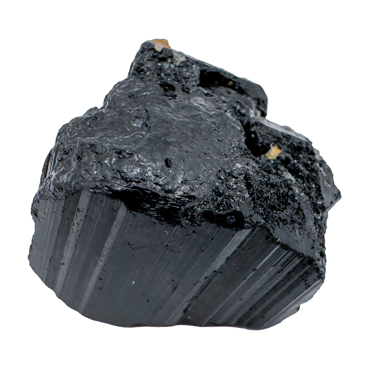 Close detail of AAA Grade Black Tourmaline raw crystals from Vakinankaratra, Madagascar
