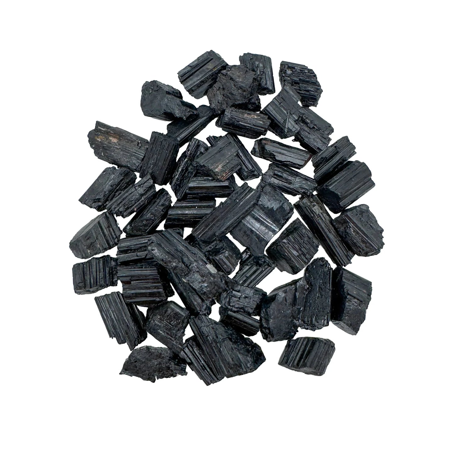 Black Tourmaline Crystals for Anxiety Relief, Calm & Cleansing — black rough natural, AA directly from Brazil