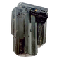 Raw black tourmaline specimen from Madagascar, AAA schorl crystal with vertical striations