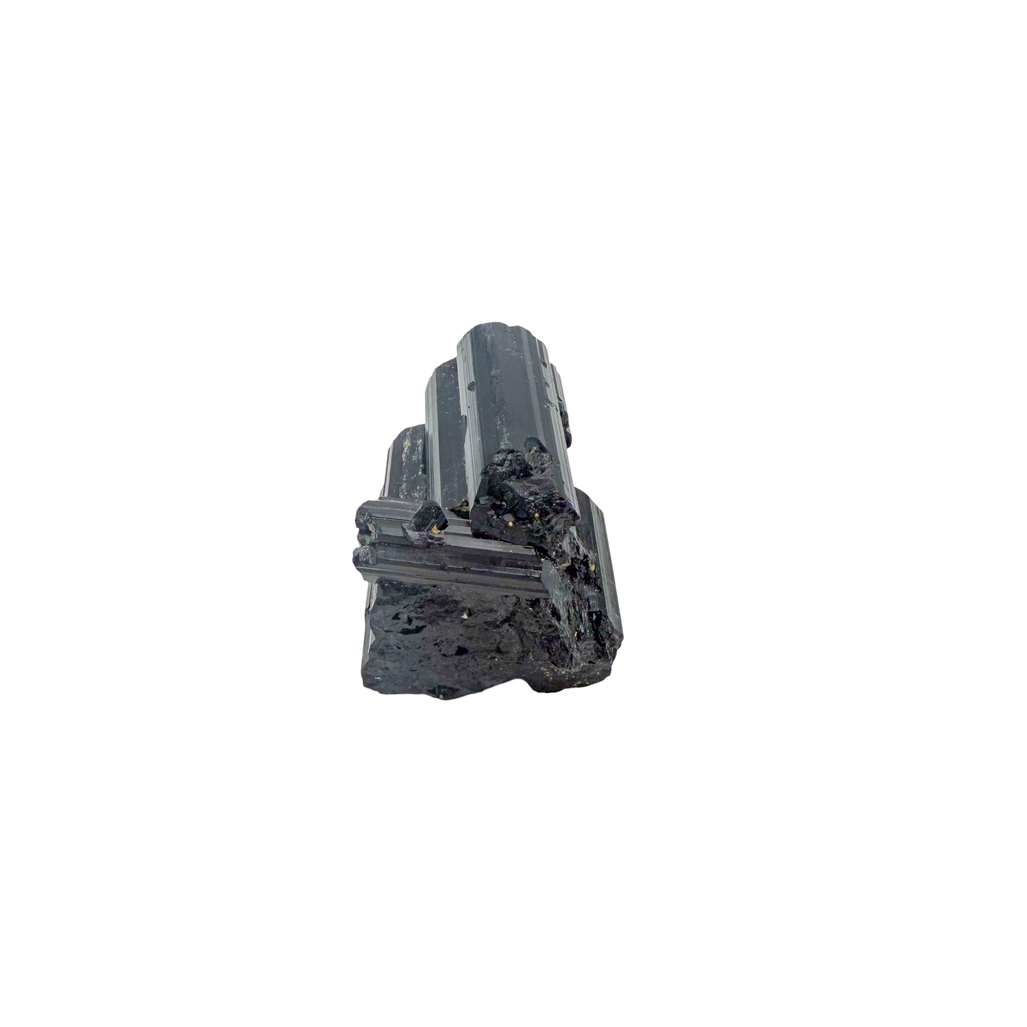 Raw black tourmaline specimen from Madagascar, alternate view