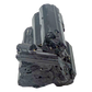 Raw black tourmaline specimen from Madagascar, alternate view