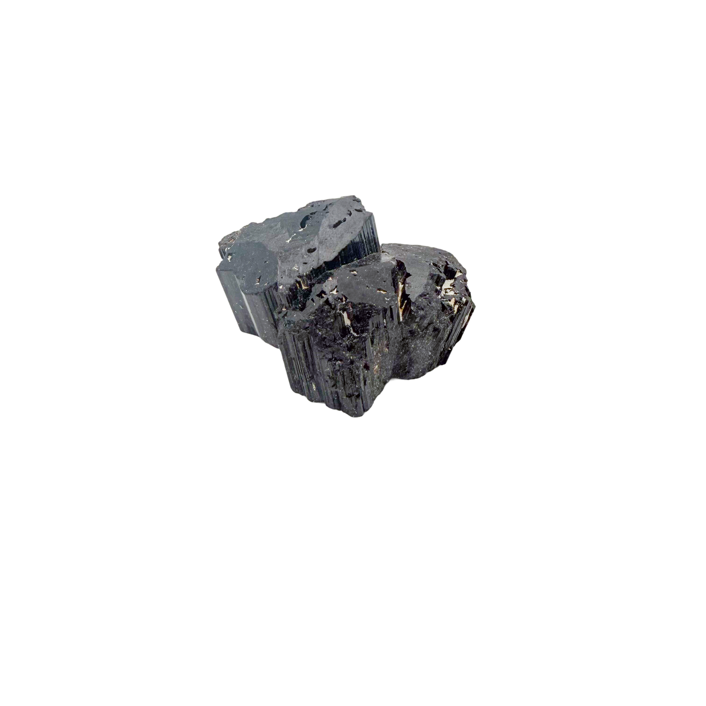 Raw black tourmaline specimen from Madagascar, alternate view