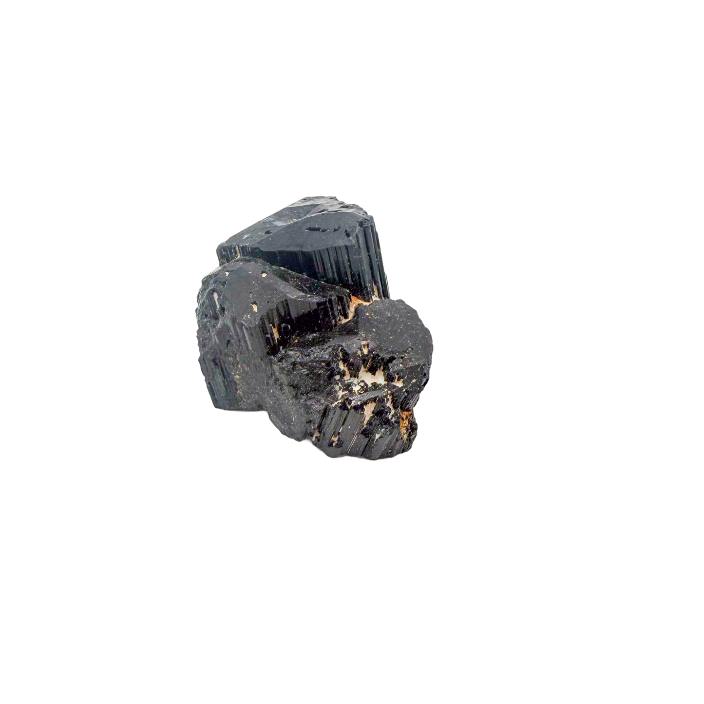 Raw black tourmaline specimen from Madagascar, alternate view