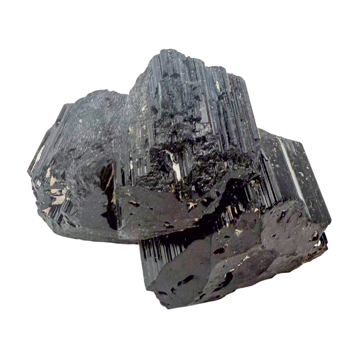 Black Tourmaline Raw Specimen, AAA grade, from Vakinankaratra, Madagascar, third view