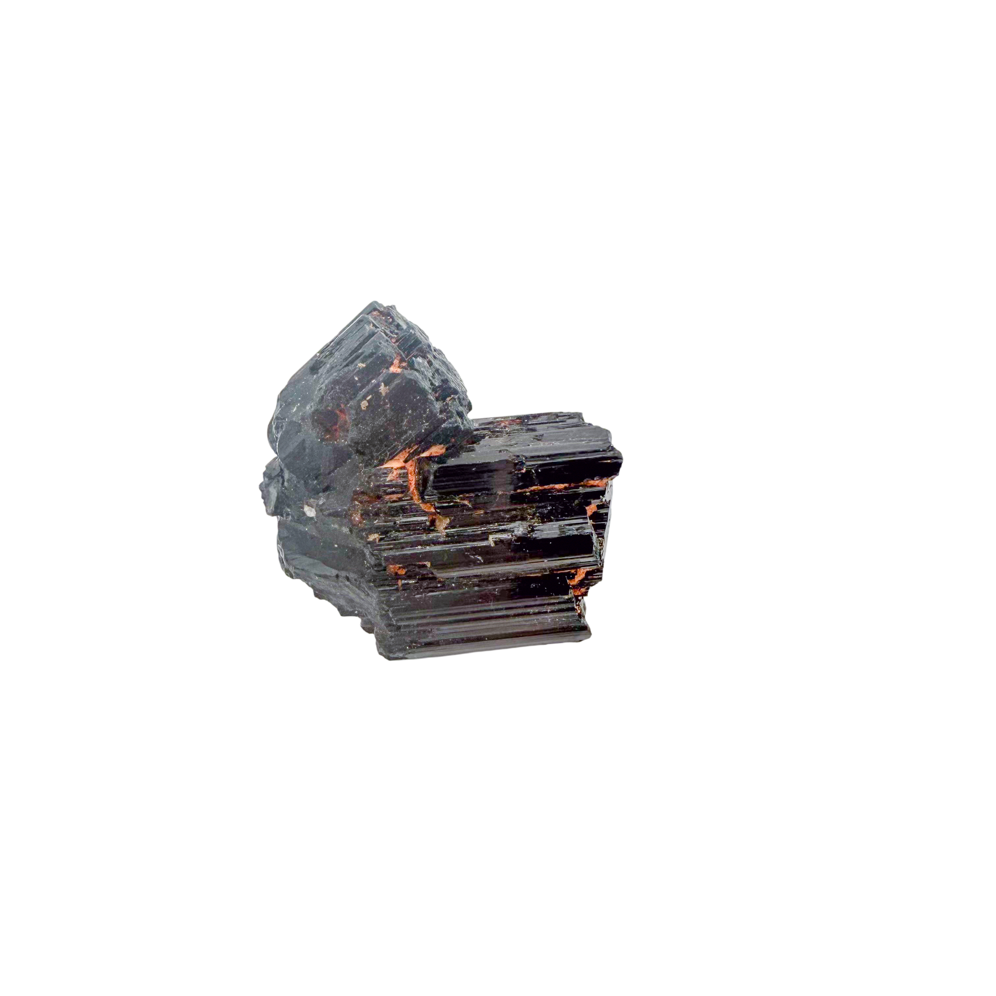 Raw black tourmaline specimen from Madagascar, alternate view