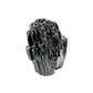 Raw black tourmaline specimen from Madagascar, alternate view