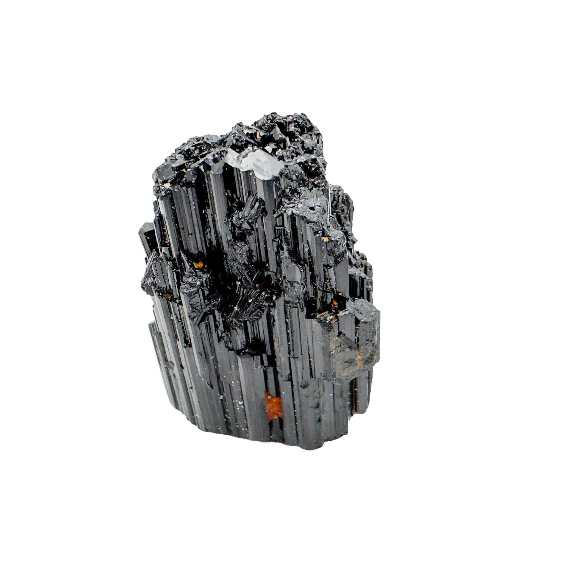 Raw black tourmaline specimen from Madagascar, alternate view
