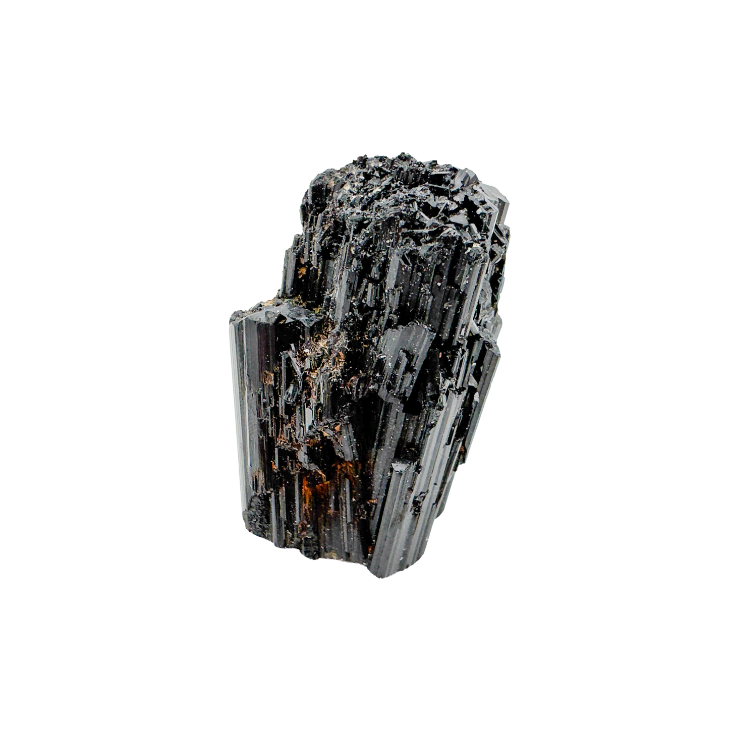 Raw black tourmaline specimen from Madagascar, alternate view