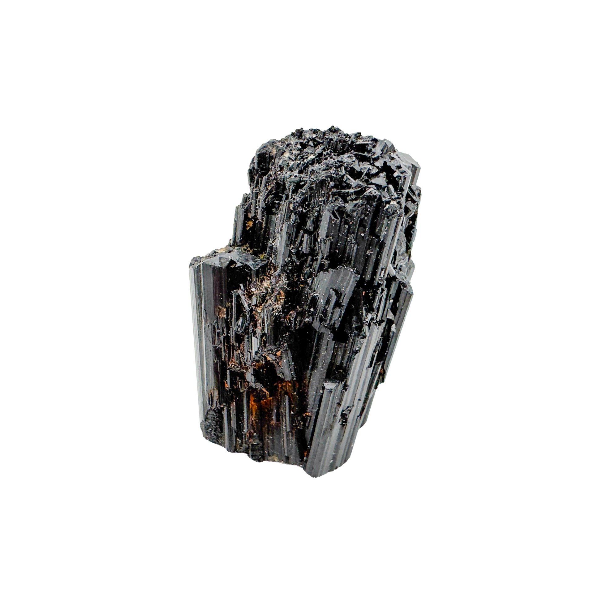 Raw black tourmaline specimen from Madagascar, alternate view