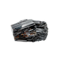 Raw black tourmaline specimen from Madagascar, alternate view
