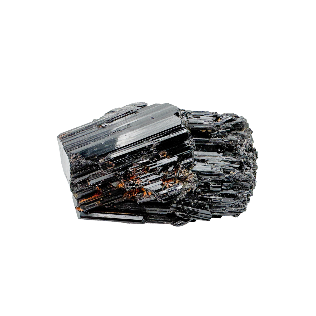 Raw black tourmaline specimen from Madagascar, alternate view