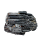 Raw black tourmaline specimen from Madagascar, alternate view