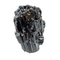 Raw black tourmaline specimen from Madagascar, alternate view