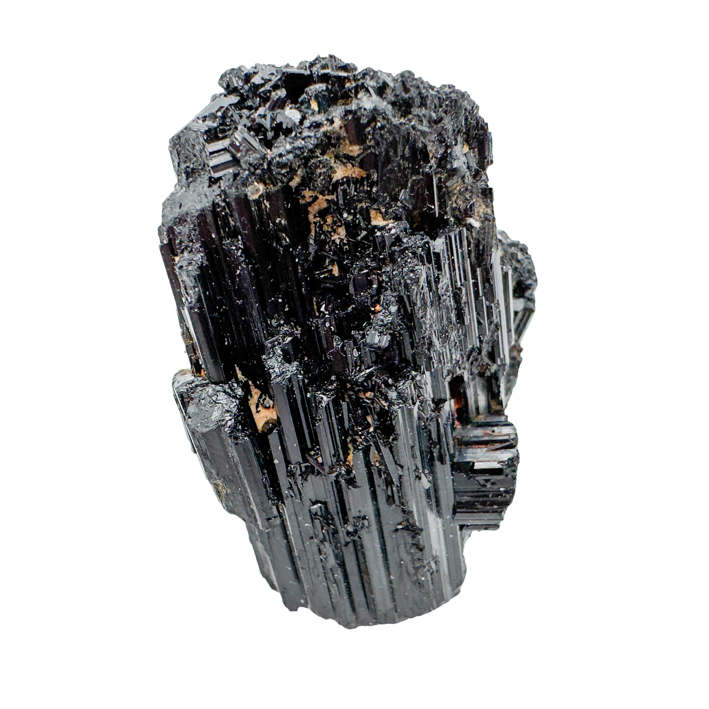 Raw black tourmaline specimen from Madagascar, alternate view
