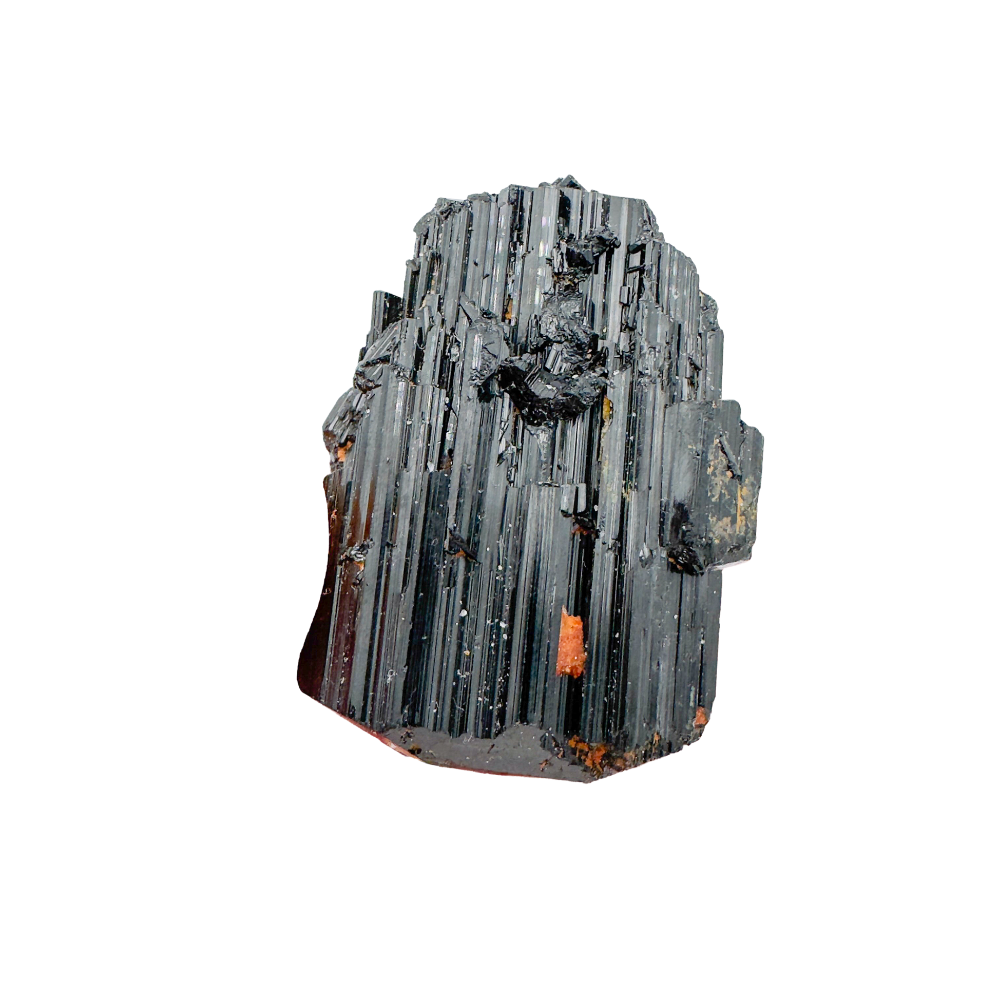 Raw black tourmaline specimen from Madagascar, alternate view