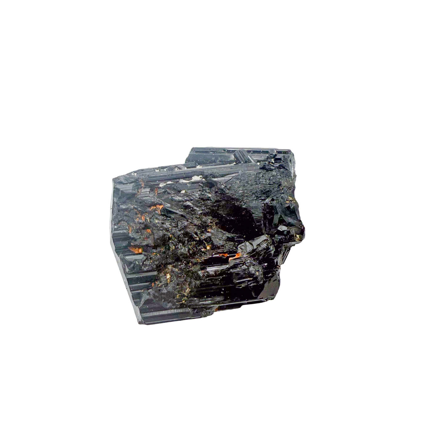 Raw black tourmaline specimen from Madagascar, alternate view