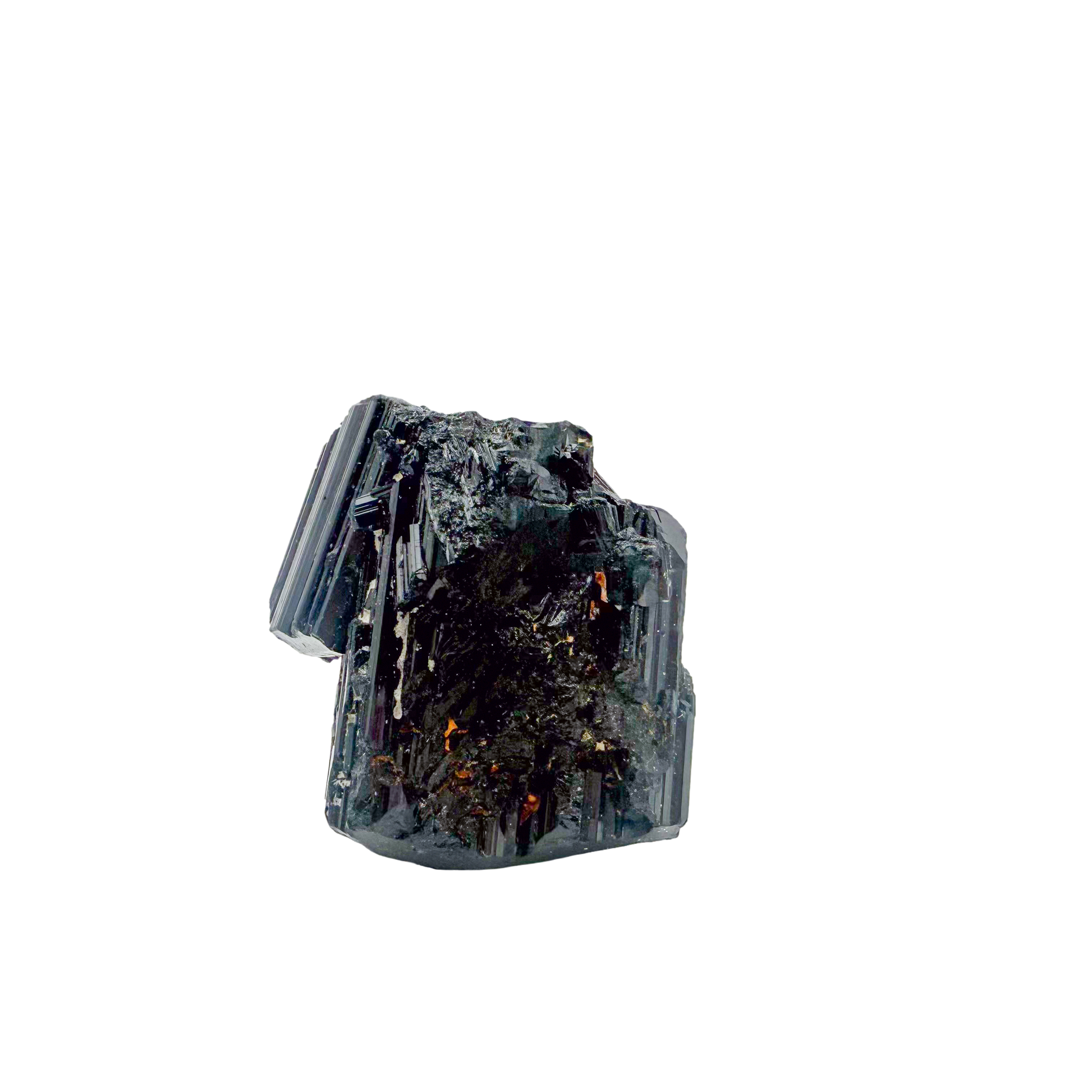 Raw black tourmaline specimen from Madagascar, alternate view