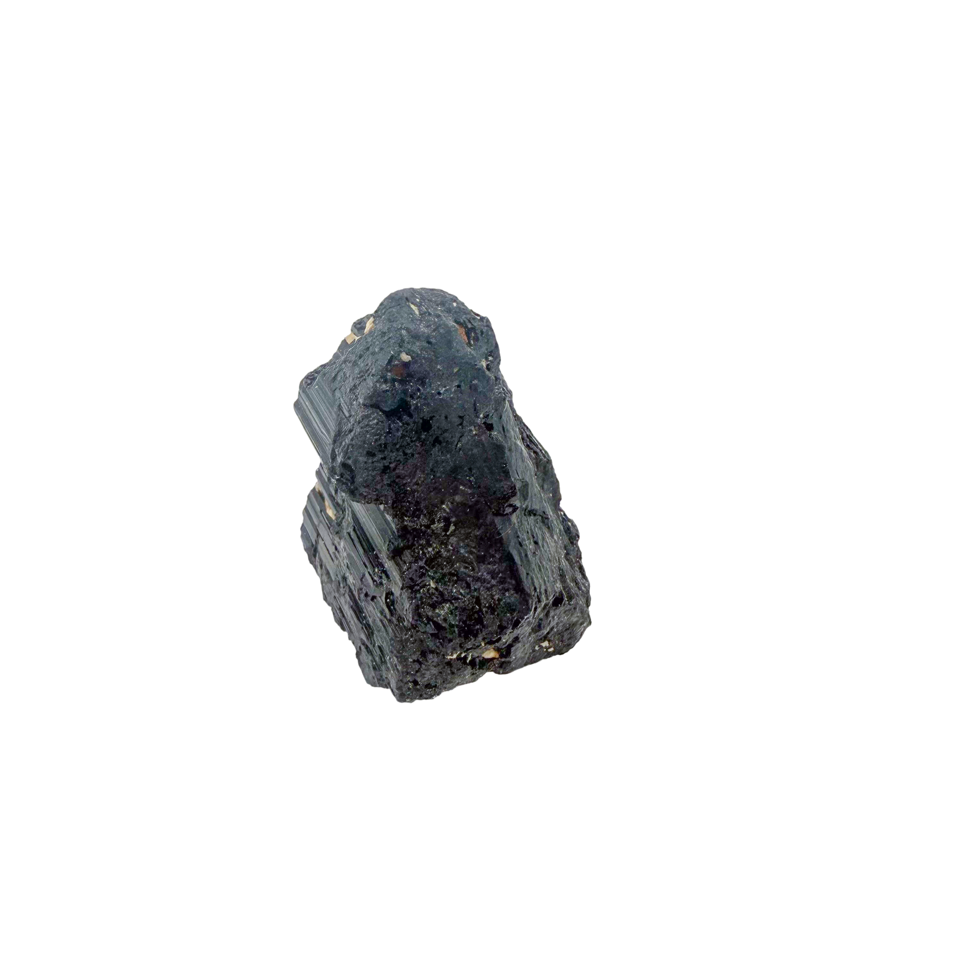 Raw black tourmaline specimen from Madagascar, alternate view