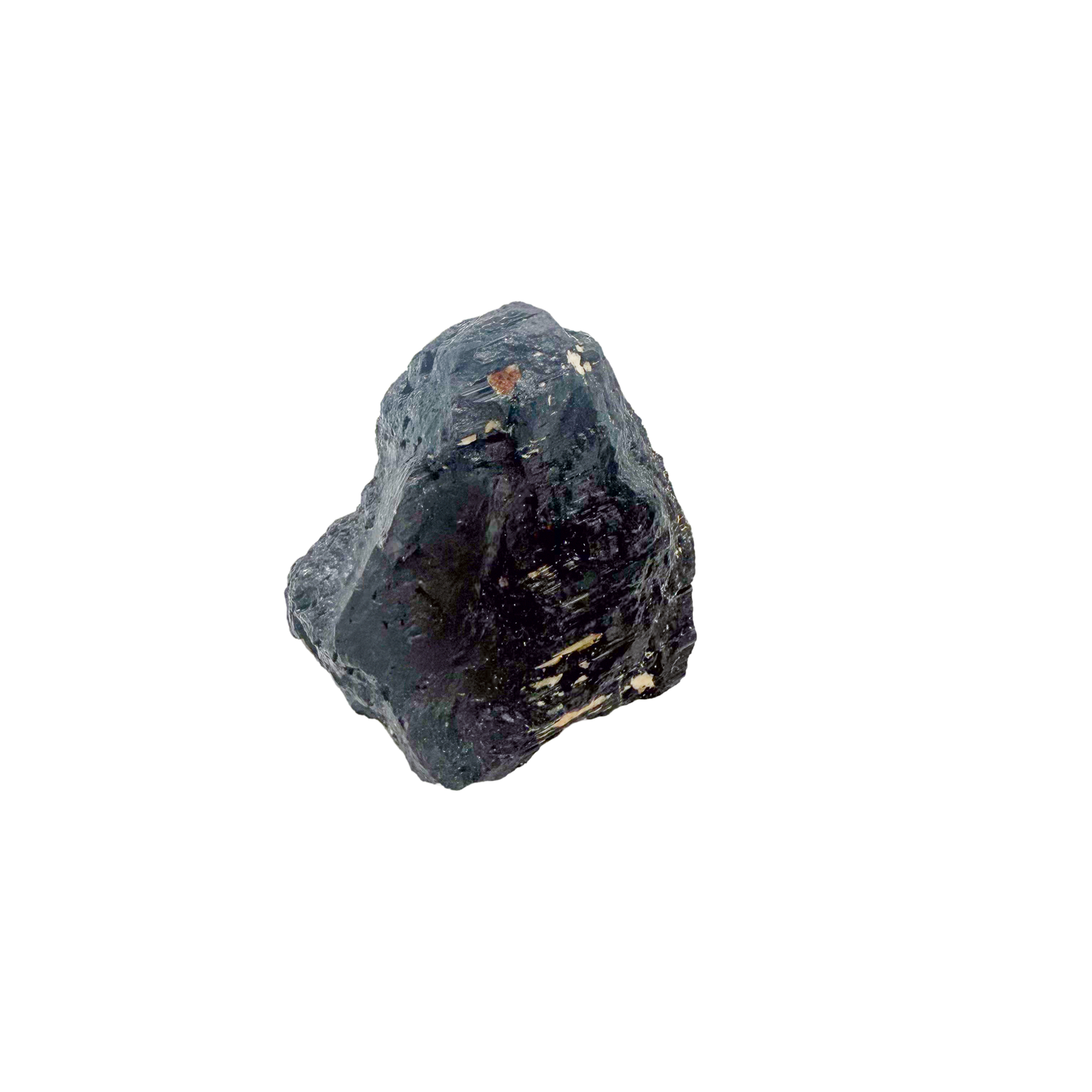 Raw black tourmaline specimen from Madagascar, AAA schorl crystal with vertical striations