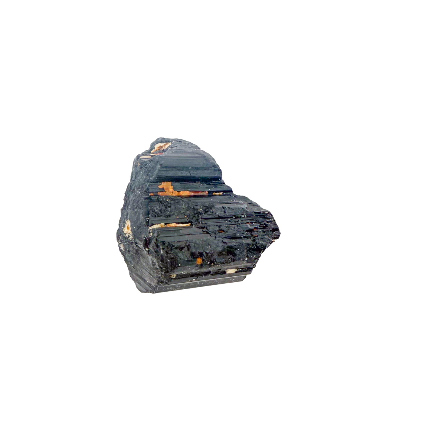 Raw black tourmaline specimen from Madagascar, alternate view