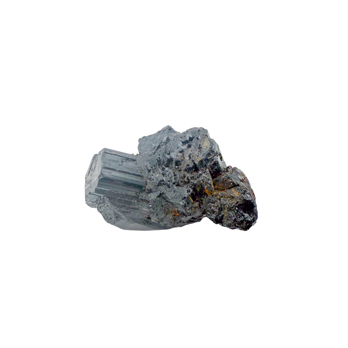 Raw black tourmaline specimen from Madagascar, alternate view