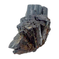 Raw black tourmaline specimen from Madagascar, AAA schorl crystal with vertical striations