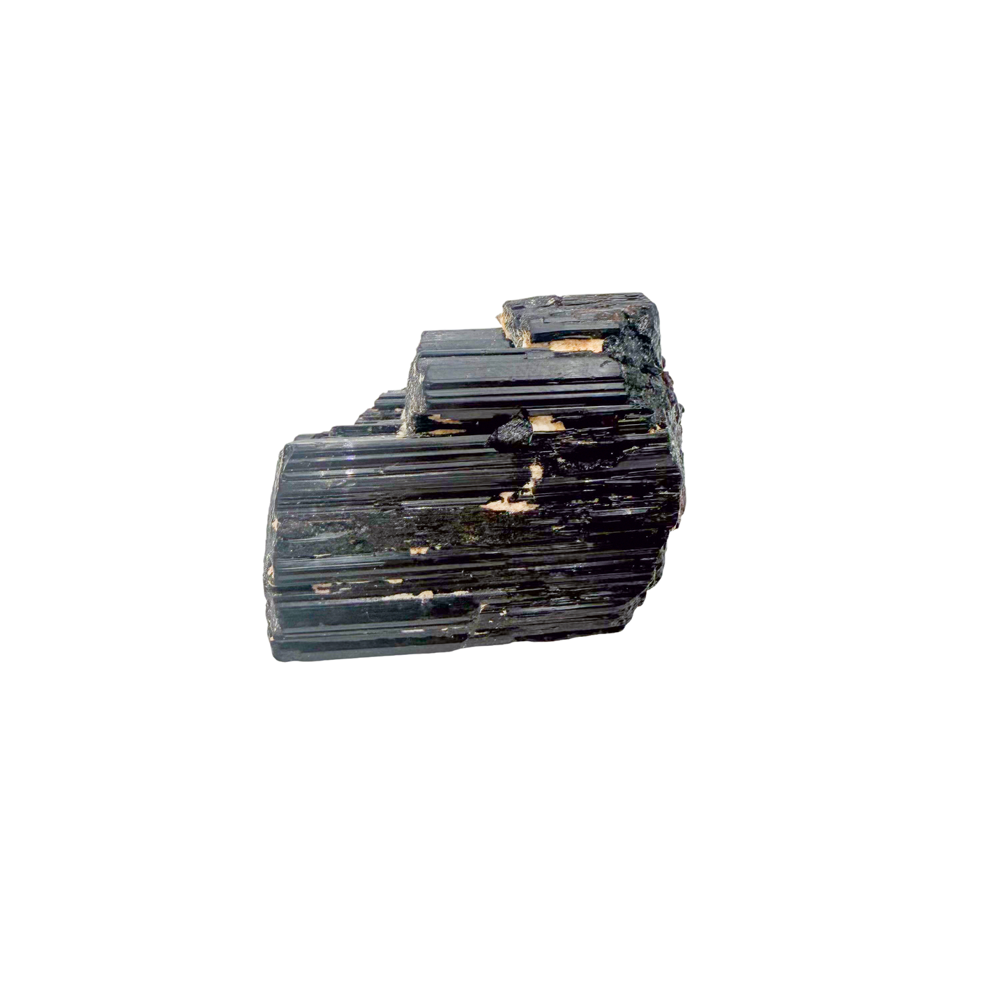 Raw black tourmaline specimen from Madagascar, alternate view